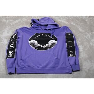 Fall Out Boy Hoodie Mens Small Purple Young & Menace MANIA Album Tour Pullover